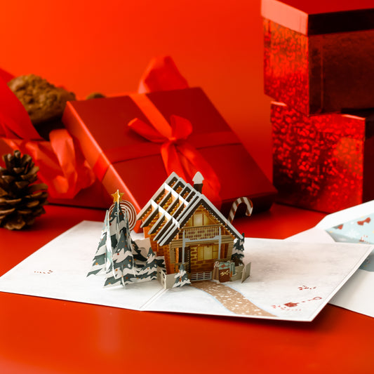 3D Pop-up card Christmas Cottage