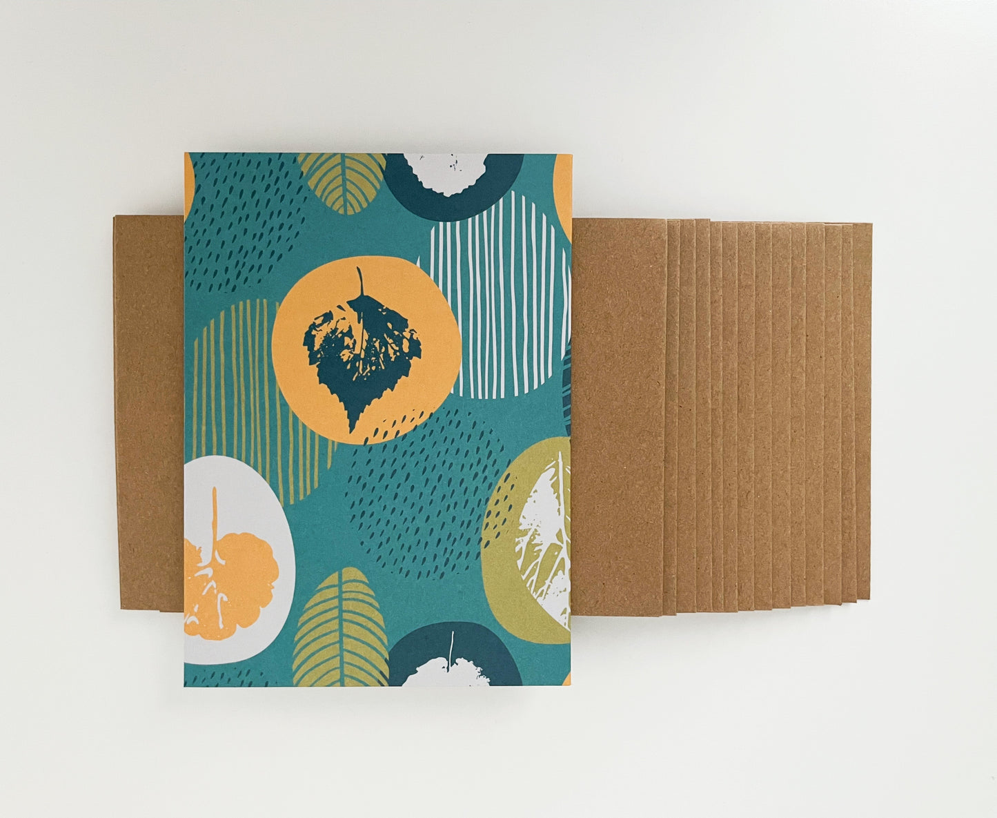 Garden plant design greeting cards with envelopes (Set of 24)