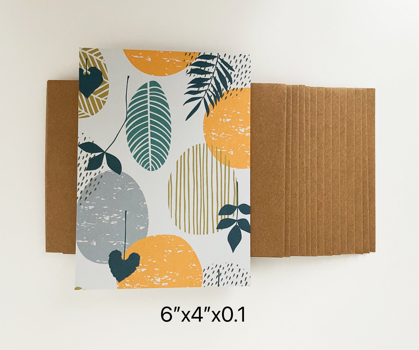 Garden plant design greeting cards with envelopes (Set of 24)